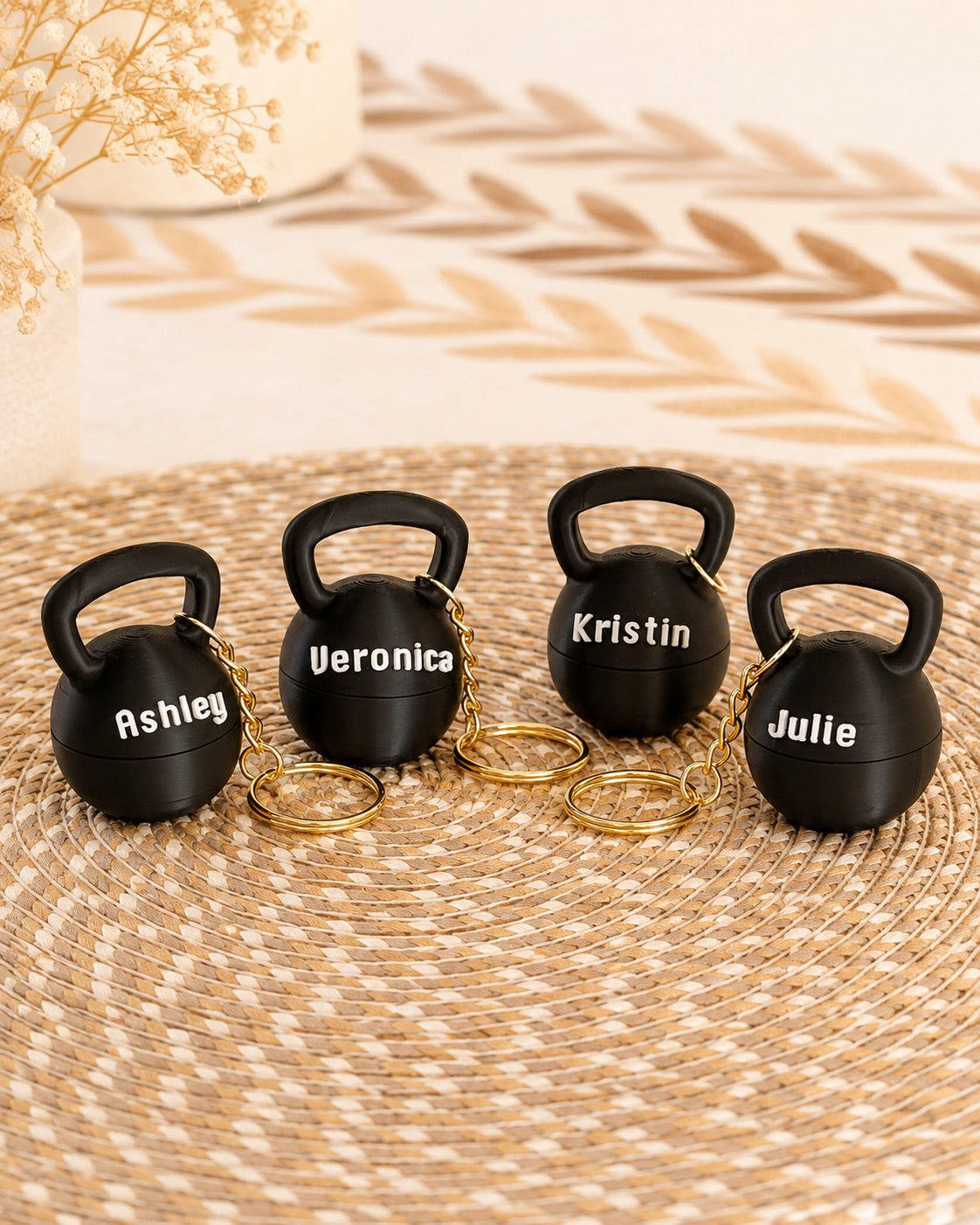 Kettlebell Ring Holder Keychain