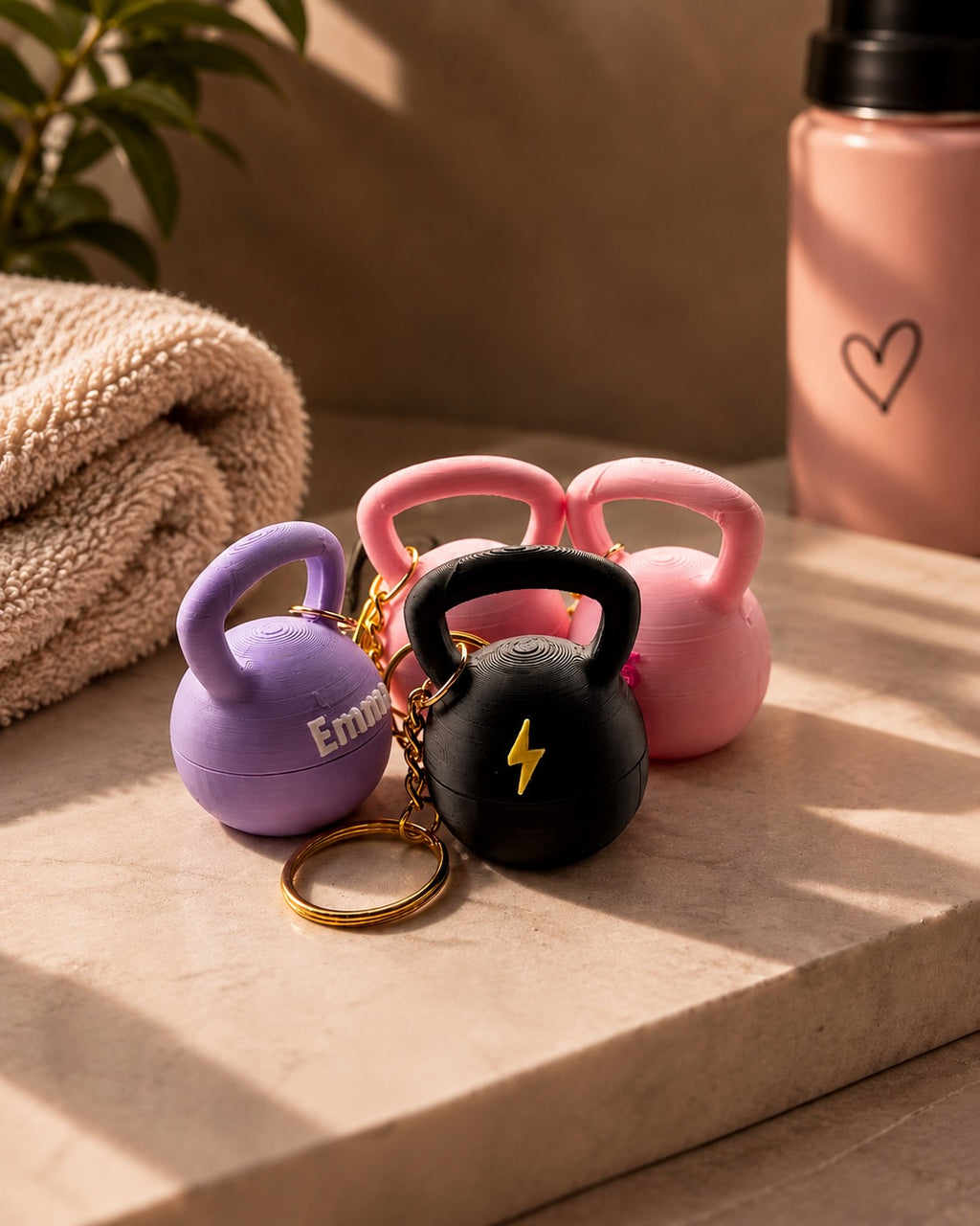 Kettlebell Ring Holder Keychain