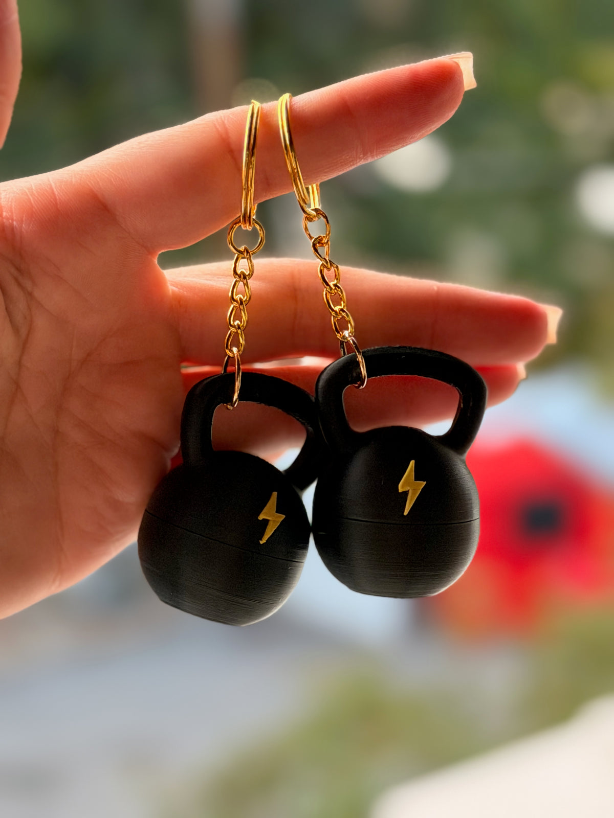 Kettlebell Ring Holder Keychain